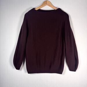 The Reset R Label Sweater Womens Brown Ribbed Wool Cashmere Size Large